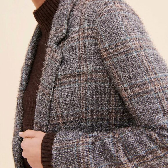 NWT See U Soon Plaid Blazer Coat - Picture 3 of 4